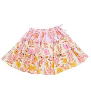 Girls Allie Skirt in Gilded Floral Mix | Boho Chic Vibes | Pink Chicken